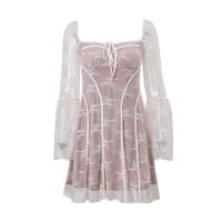 Elegante Vestido Mini de Manga Larga para Mujer Estampado de Otoño-Invierno - details 5