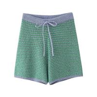 Conjunto de Moda para Mujer OUWU Camisa con Cuello de Raya y Pantalones Cortos Elásticos - details 10
