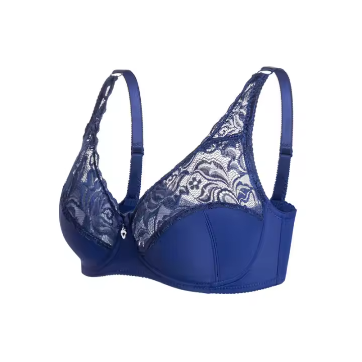 Sujetador ultrafino de gran tamaño, encaje, borde de acero, copa grande, ropa interior para mujer - 1