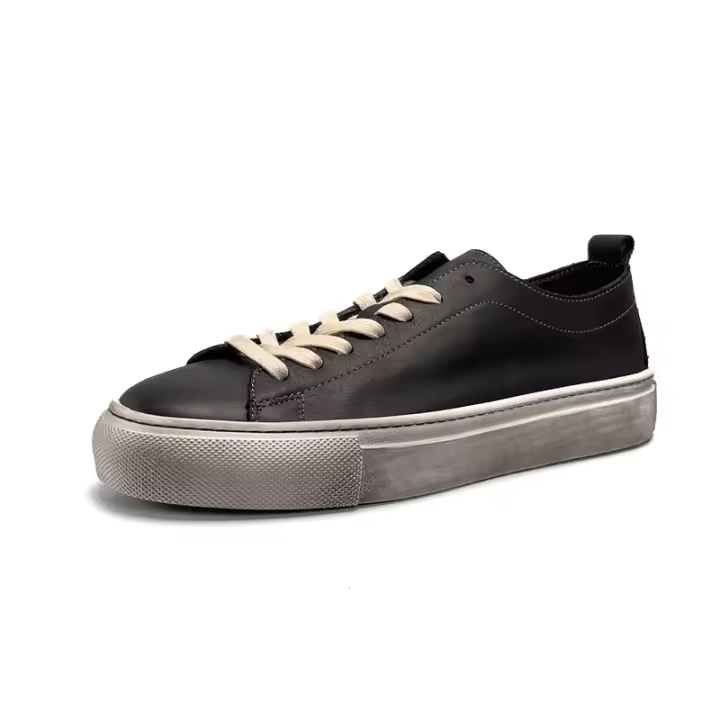 Zapatos hechos a mano retro de la vieja moda casual, zapatos de cuero de vaca de primera capa transpirable. - 1