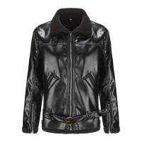 Chaqueta de cuero de manga larga para hombre, gran tamaño, informal, a la moda - details 3