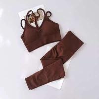 Conjunto de sujetador deportivo para mujer, malla profesional para levantamiento de cadera, FINESS, amortiguador, correr, Tre de yoga, ropa de entrenamiento, 2 - details 6