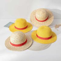 Paja Anime dibujos animados primavera verano nuevo estilo padre-hijo al aire libre sombrilla Luffy sombrero para mujeres hombres - details 0