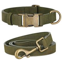 correa ustables cuero PU perro, Collar duradero cuerda de plomo mascotas, suave para perros pequeños, medianos y randes, - details 3