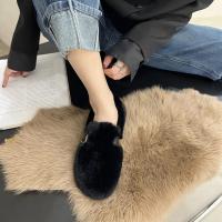 Mocasines planos de piel para mujer, zapatos cortos de felpa, cálidos, de algodón, informales, para caminar, de diseñador, nueva tendencia, Invierno - details 14