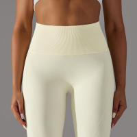Leggings de yoga sin costuras para mujer, ropa deportiva de entrenamiento, pantalones deportivos de cintura alta - details 39