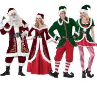 Traje de Santa Claus de Lujo Conjunto Casual para Hombres con Cinturón, Sombrero, Top, Mantel, Zapatos, Guantes y Barba - details 9