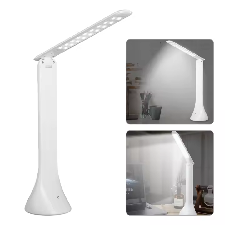 Lámpara de Mesa LED Plegable Control Táctil de Iluminación 3 Niveles de Brillo Blanco - 1