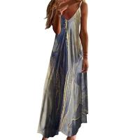 Vestido largo casual con cuello en V para mujer, moda de verano - details 2