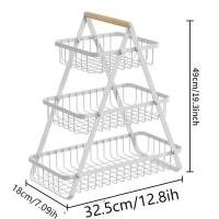 Portátil con encimera 2/3, cesta de frutas para organizador de cocina, iluminación y frutas, verduras, pan, aperitivos - details 16