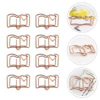 20 clips de papel de acero inoxidable con forma de libro de animales para estudiantes y oficina - details 2
