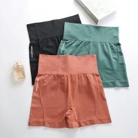 Pantalones cortos deportivos de cintura alta, mallas moldeadoras de abdomen, sin costuras, para Fitness, Yoga, ciclismo, seguridad, gimnasio, Fitness - details 1
