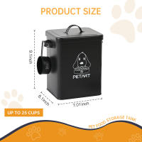 Tarro de Almacenamiento de Comida para Mascotas de Acero Inoxidable Gran Capacidad, Impermeable, Deshidratante Incluido, No se Deforma Fácilmente - details 0