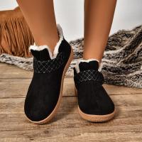 Zapatos planos de algodón gruesos de terciopelo para mujer, calzado informal cálido de algodón, talla grande, novedad de invierno de 2024 - details 12