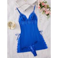Conjunto de camisón y braguita de diseño encantador con tirantes finos y cuello en V, ropa sexy para mujer - details 20