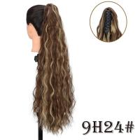 Peluca de cola de caballo con pinza de permanente de maíz, extensión de cola de caballo, cola de caballo larga ondulada y rizada con clip, postizo de cola de caballo con cordón para fiestas - details 5
