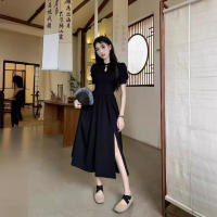 Nuevo vestido cheongsam chino mejorado con cuello levantado para mujer con sensación de lujo en verano, corto estilo Hepburn - details 3