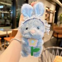 LLavero de peluche de conejo de orejas largas de celebridades de Internet, muñeco de conejito lindo - details 9