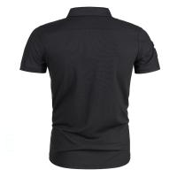 Camisas Polo Para Hombre Coreanas De Color Sólido Casual Manga Corta Cuello En V Moda De Calle 5XL Antideslizante - details 8