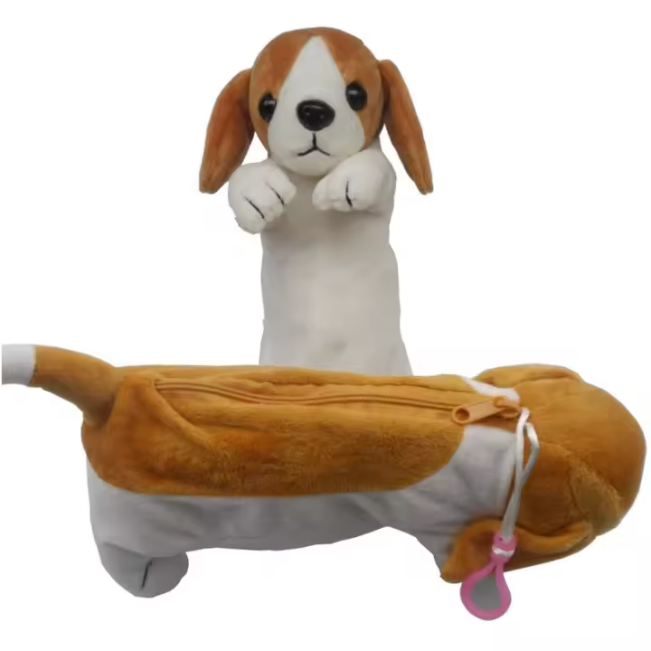 Estuche de Lápices de Peluche Diseño de Dibujos Animados de Perro Lindo - 1