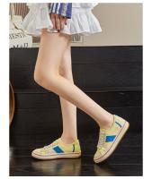 Aumento de altura interior 2 cm zapatos de lona clásicos verano 2025 nuevos zapatos de junta a juego de color casual de suela gruesa pequeños zapatos blancos versátiles - details 0