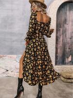 Elegante Vestido Maxi de Temporada Floral Estilo Boho Chic para Mujeres - details 2