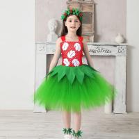 Vestido tutú para niñas de la isla hawaiana, disfraz de Lilo de dibujos animados, disfraz de cosplay elegante para niños, vestidos de princesa de fiesta Hula de playa con guirnalda de flores - details 3