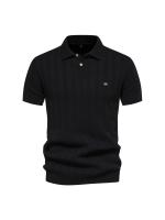Polo de punto para hombre, manga corta y cuello vuelto, novedad - details 3