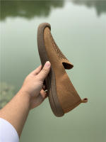 Zapatos de cuero de los hombres de cuero genuino hueco transpirable retro zapatos casuales suela suave un pedal perezoso versátil tacón plano zapatos Doudou - details 7