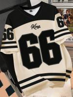 Camiseta de fútbol deportiva con cuello en V para hombre, camiseta de fútbol n. ° 66, ropa informal transpirable de manga corta de gran tamaño, ropa de calle - details 6