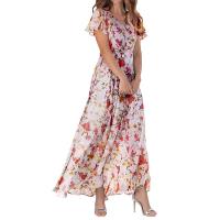 Vestido floral de gasa de las mujeres 2025 nuevo vestido largo primavera y verano impresión falda de gama alta ropa de mujer - details 5