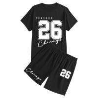 Conjunto Deportivo Casual para Hombres Camiseta de Impresión y Pantalones Cortos - details 3