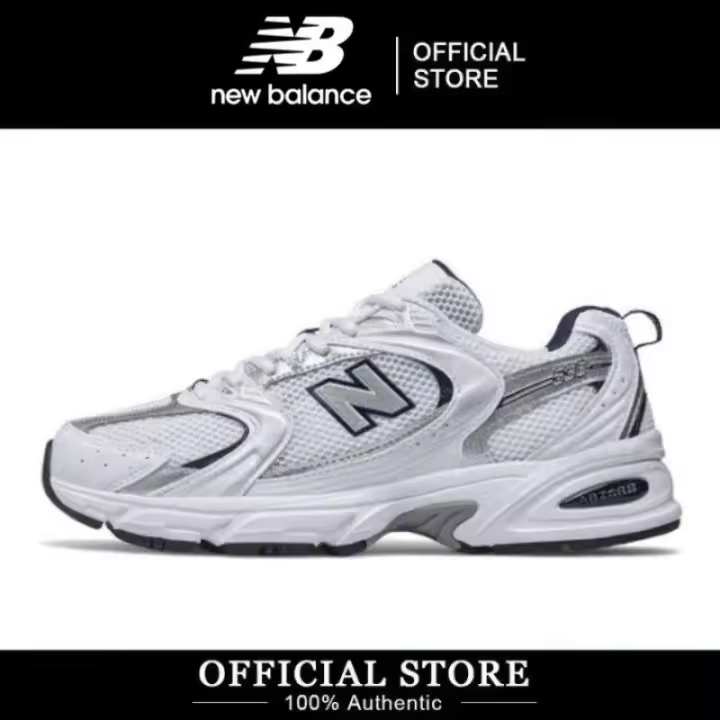 Leten 100% auténtico NB 530 MR530SG Sier blanco para hombres y mujeres zapatos casuales Retro para correr zapatos de trabajo - 1