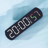 Reloj Despertador Digital LED Reloj de Mesa Rectangular con Display de Temperatura y Humedad - details 0