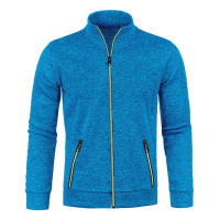 715 Suéter de punto con cremallera larga para hombre, mangas de terciopelo fino, top moderno, chaqueta grande, otoño e invierno - details 22
