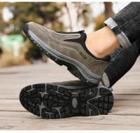 Zapatos de senderismo de marca para hombre, zapatos de Trekking al aire libre de cuero de ante, zapatillas de entrenamiento ligeras antideslizantes, zapatos de escalada para caminar - details 16
