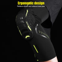 Mangas de compresión de rodilla deportiva con almohadillas anticolisión, fundas elásticas transpirables para piernas, ciclismo, correr, baloncesto, 1 par - details 7