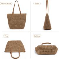 Shoppers para mujer bolso de verano estilo bohemio bolso de hombro grande de playa Pa - details 4