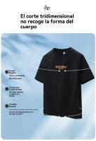 Camiseta de manga corta transpirable y holgada para hombre de verano de manga corta - details 5