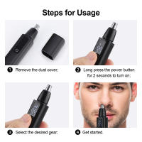 Recortador de vello Nasal eléctrico para hombres, depilación de nariz indolora, recargable, cortapelos Nasal para orejas, lavable, Motor de alta velocidad - details 10