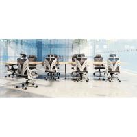 Silla de Oficina Ergonómica con Respaldo Plegable, con Reposabrazos, Reposacabezas 2D y Soporte Lumbar de Malla, Giratoria Ejecutiva para Computadora, Blanco - details 0