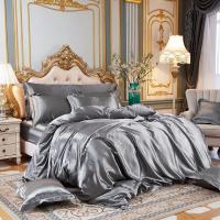 Juego de Ropa de Cama de Color Sólido con Funda de Edredón de Seda de Morera Cubierta de Cama y Funda de Almohada de Lujo en Seda de Satén Tamaño King Queen Double Twin - details 17