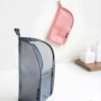 Bolsas de aseo plegables, bolsa de almacenamiento para cepillos de dientes de viaje, bolsa de maquillaje, organizador de lavado, bolsa para brochas de maquillaje, bolsa de cosméticos de malla, 1 ud. - details 9