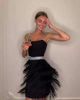 Vestidos de mujer nuevo vestido de fiesta sin mangas cuello hasta la rodilla corte Sexy Bo con correas moda de verano 2025 - details 4