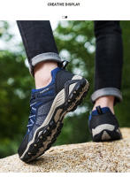 Zapatos de senderismo de marca para hombre, calzado de escalada de montaña transpirable, calzado de entrenamiento cómodo para exteriores, zapatillas deportivas antideslizantes para senderismo - details 4