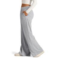 High Waisted Wide Leg Sweatpants Para Mujer Pantalones De Yoga Casuales Jogger De Cintura Baja Estilo Casual Cotton Ankle-Length - details 17
