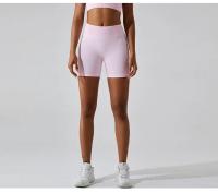 Pantalones cortos de Yoga sin costuras para mujer, mallas deportivas transpirables de secado rápido, de cintura alta, para entrenamiento y gimnasio - details 1