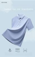 Nueva camiseta personalizada de verano de alta gama para hombre, Polo de marca de moda de negocios de manga corta de color sólido, cómodo y transpirable - details 3