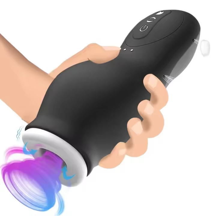Empaque privado SEXY Succión Hombres Real Oral Glans Trainer Masajeador Masturbador Masculino Vibrador Estimulador Juguete Sexual para Hombre - 1