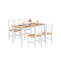 Juego de 4 sillas de comedor con 4 sillas de comedor de madera
